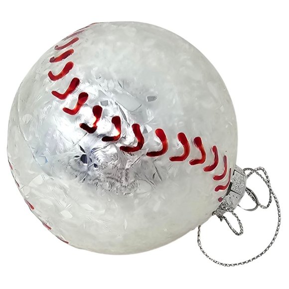 3" Baseball Glass Ornament, Christmas Party Decor - Picture 2 of 4